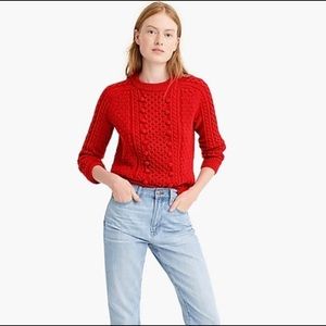 J.crew Pom Pom Cable Knit Sweater